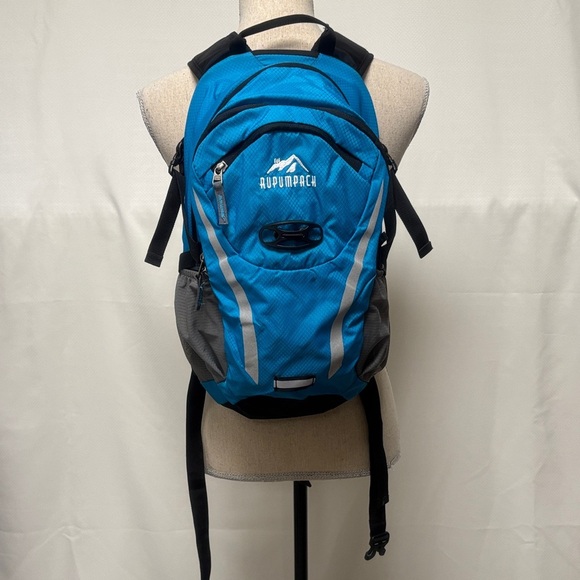 Rupumpack Handbags - Rupumpack Blue and grey insulated Backpack with hydration bladder